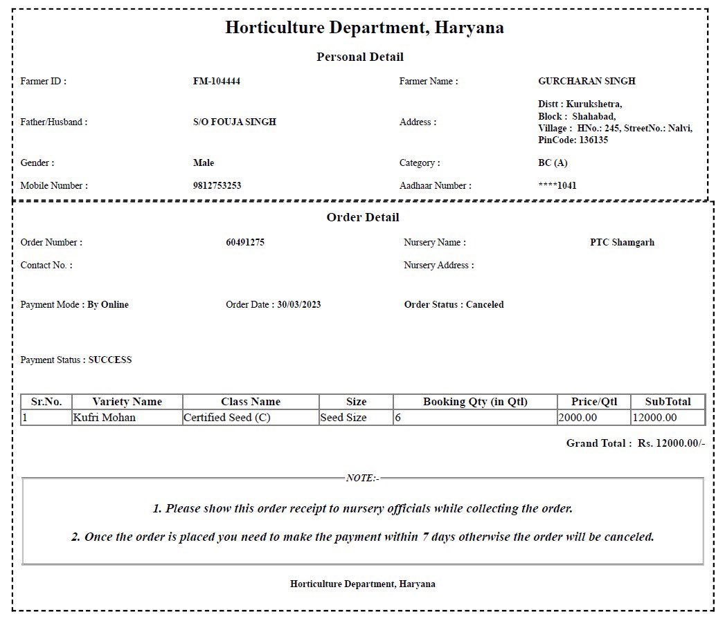 docsultansingh's tweet image. मैंने 28 जून 2023 से अपने आलू के बीज के 12000/- रूपये वापस लेने के लिए PTC Shamgarh को आवेदन दे रखा है लिखित में भी और mail पर भी लेकिन आज तक मुझे मेरे पैसे वापस नहीं मिले कृपया मेरे पैसे मुझे वापस मिलने में मदद करे @cmohry @mlkhattar @horticulturehry @JPDALALBJP
