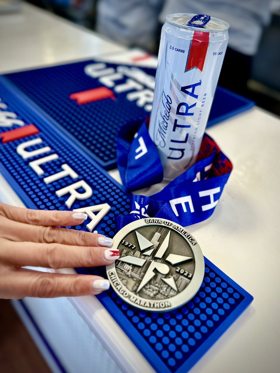 Lisa L. ๐บ๐ธ (@shorty_le6) on Twitter photo MCM โMichelob Crush Mondayโ = #MedalMonday. ๐ My 3rd Chicago Marathon is in the books, but this one is my first as a CHICAGOAN! Cheers #TeamUltra! #sweethomechicago
<a href="/MichelobULTRA/">Michelob ULTRA</a> <a href="/ChiMarathon/">Chicago Marathon</a> <a href="/WahooRunning/">Wahoo! Running</a> #runhappy <a href="/brooksrunning/">Brooks Running ๐</a> <a href="/AnheuserBusch/">Anheuser-Busch</a> MCM โMichelob Crush Mondayโ = #MedalMonday. ๐ My 3rd Chicago Marathon is in the books, but this one is my first as a CHICAGOAN! Cheers #TeamUltra! #sweethomechicago
<a href="/MichelobULTRA/">Michelob ULTRA</a> <a href="/ChiMarathon/">Chicago Marathon</a> <a href="/WahooRunning/">Wahoo! Running</a> #runhappy <a href="/brooksrunning/">Brooks Running ๐</a> <a href="/AnheuserBusch/">Anheuser-Busch</a>