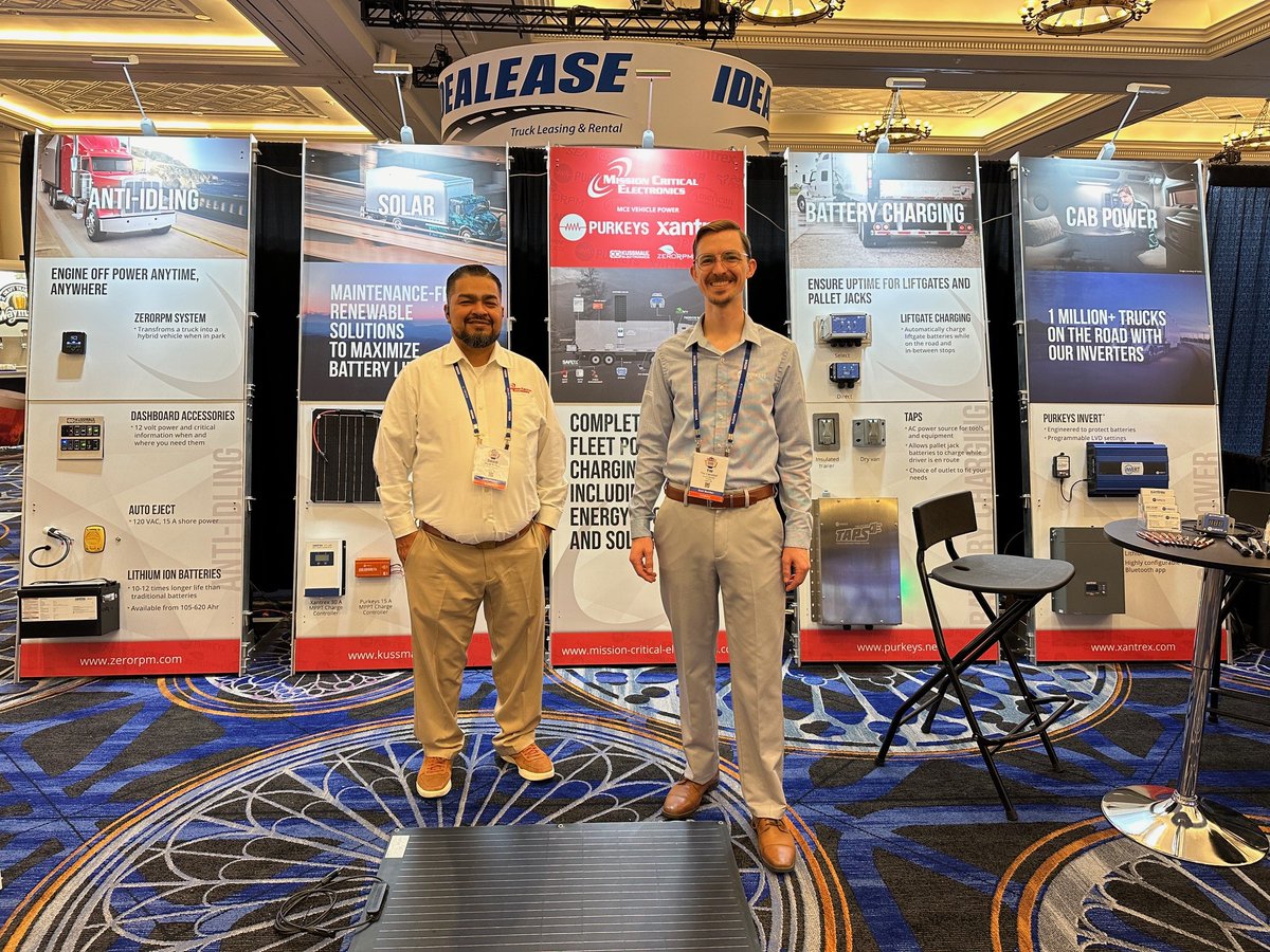 PurkeysFE's tweet photo. We are excited to be at the NBWA show this week! If you are here, come by Booth 606 to see us!

Also come by ABCO Fleet Services Booth 616 to look at their trailer! They have our liftgate Charging System &amp; Solar Bolt installed.

#heavydutytrucks #trucking #truckingindustry #NBWA https://t.co/OYrV552GvK