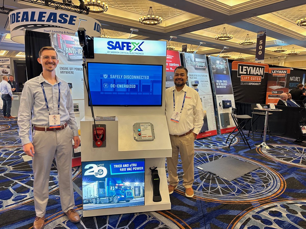 PurkeysFE's tweet photo. We are excited to be at the NBWA show this week! If you are here, come by Booth 606 to see us!

Also come by ABCO Fleet Services Booth 616 to look at their trailer! They have our liftgate Charging System &amp; Solar Bolt installed.

#heavydutytrucks #trucking #truckingindustry #NBWA https://t.co/OYrV552GvK