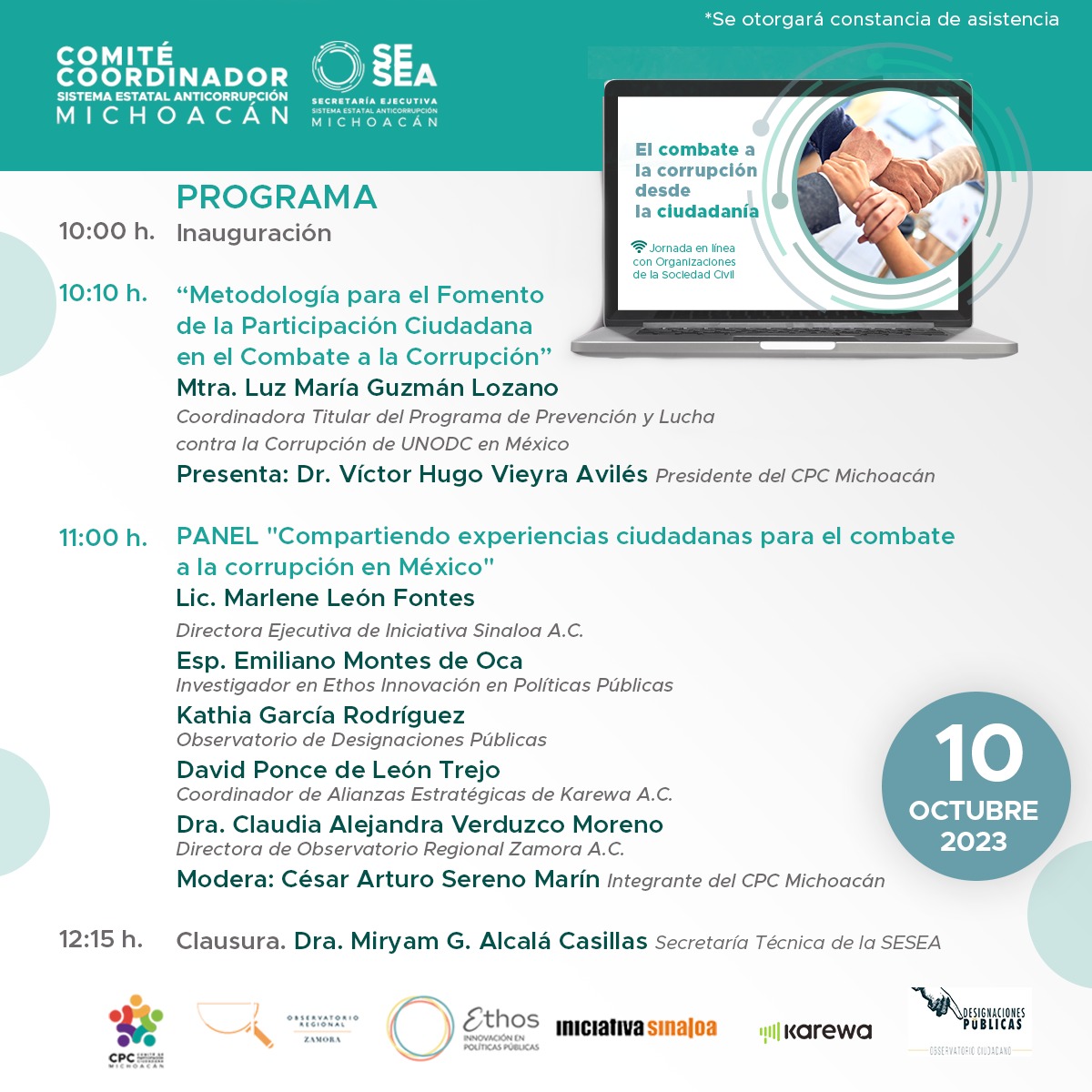 📢 #EsMañana | ¿Cómo se combate la corrupción desde la ciudadanía?🔍
➡️ En este #webinario, que organizan la <a href="/SESEAMichoacan/">SESEA Michoacán</a> y el <a href="/cpcmichoacan/">CPCMich</a>, especialistas nos cuentan. 👇
🎙️ Participa <a href="/EmilianoMDO/">Emiliano Montes de Oca Téllez Rojo</a>
🗓️10/10
🕙10:00 h
✍️¡Regístrate y no te lo pierdas!
🔗bit.ly/45mOSlt