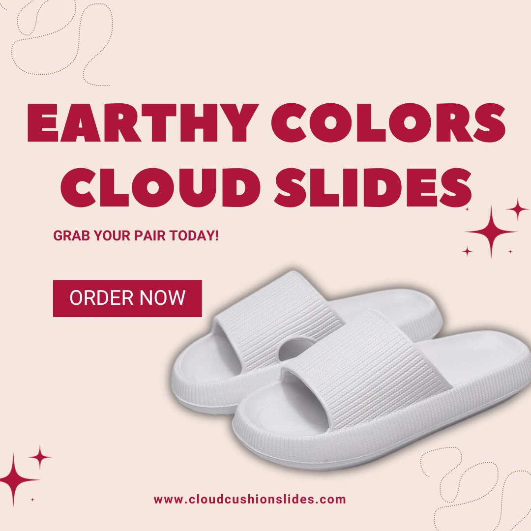 CloudCushion1's tweet image. Step into the earthy embrace of comfort with our Earthy Colors Cloud Slides! 🌿🩴 These slides are designed to cradle your feet in cozy style. Step confidently into everyday relaxation with these chic slides. 
Shop Now: cloudcushionslides.com/products/earth…
#EarthyColors #ComfortSlides