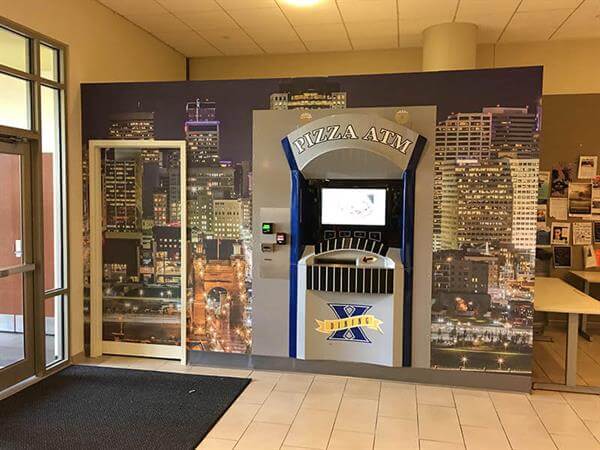 Wall murals on a pizza ATM? Sure