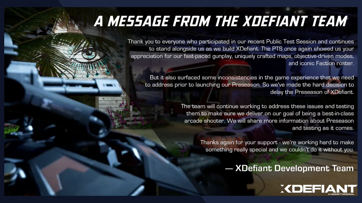 An update on XDefiant-