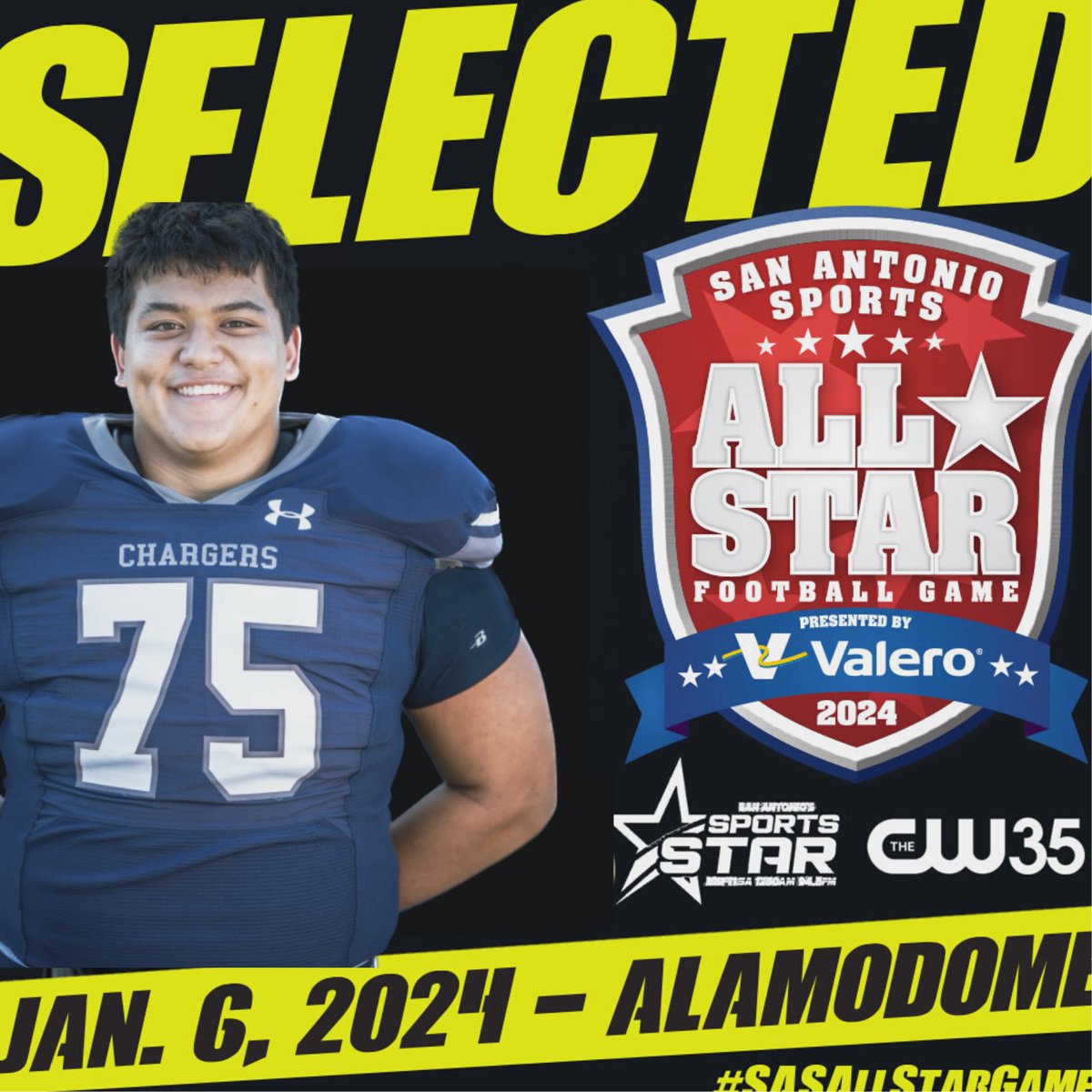 ChampionHSFB's tweet photo. Congratulations to @SawyerBolli, @GarrisKieran and @gage_goldberg1 on their selection to play in the SA Sports All Star Game 
@LeechStan @BoerneISD @WACAthletics08 https://t.co/QuOewbWT8n