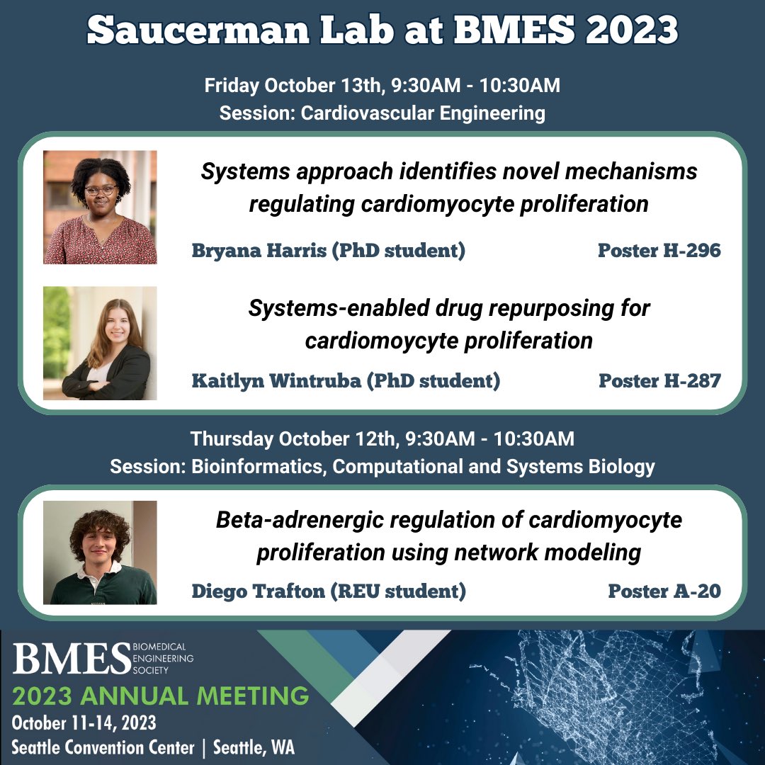 Saucerman Group (@sauce_lab) on Twitter photo Look forward to some great poster presentations this week by <a href="/BryanaNycoleH/">Bryana Nycole Harris</a>, <a href="/k_wintruba/">Kaitlyn Wintruba</a>, and Diego Trafton from the <a href="/sauce_lab/">Saucerman Group</a>! Should be a great BMES meeting! <a href="/BMESatUVA/">BMES</a> Look forward to some great poster presentations this week by <a href="/BryanaNycoleH/">Bryana Nycole Harris</a>, <a href="/k_wintruba/">Kaitlyn Wintruba</a>, and Diego Trafton from the <a href="/sauce_lab/">Saucerman Group</a>! Should be a great BMES meeting! <a href="/BMESatUVA/">BMES</a>