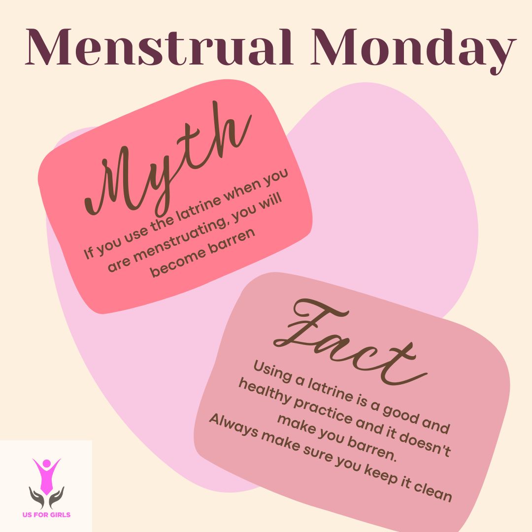 #MenstrualMondays are for #bustingmyths around Menstruation.
Some girls have been told using a latrine during your period makes you barren.
It doesnt; it's good & healthy.

It's however essential to maintain good hygiene & cleanliness. Keep those latrines clean&safe for everyone.