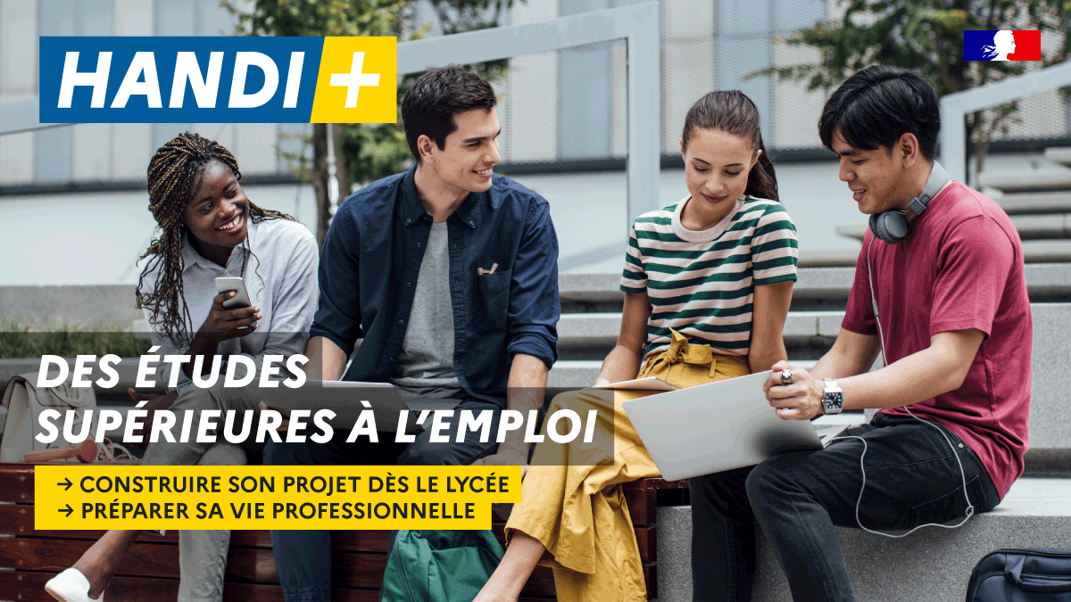 Onisep's tweet photo. #Handicap
📘Dédié aux jeunes en situation de handicap désireux d'étudier après #bac, l'#Onisep publie Handi+
Pour les aider à préparer :
➡️ leur projet d'études
➡️ leur insertion professionnelle
En téléchargement 👉https://t.co/CXF92mzRlM
#orientation #CIO #SCUIO #inclusion https://t.co/LTC29nwqiC