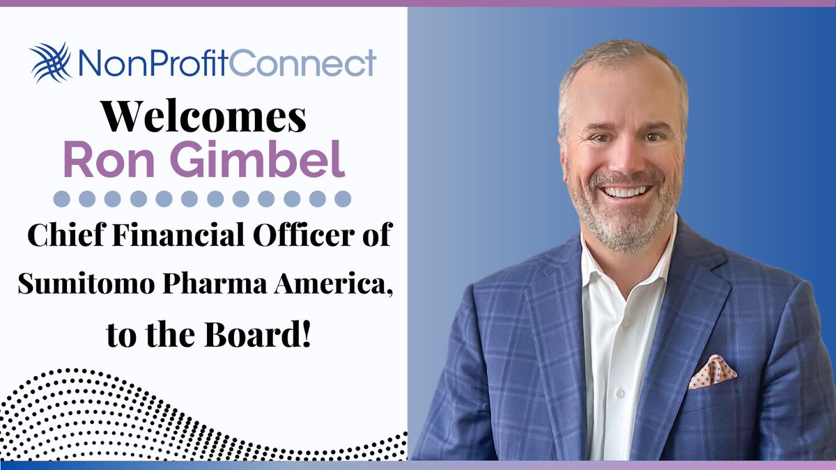 NPConnectNJ's tweet image. We're pleased to announce that Ron Gimbel, Chief Financial Officer of Sumitomo Pharma America, has joined our Board! Ron, welcome, and we look forward to the input you'll provide NPC to help us continue evolving✨!

#nonprofitconnect #boardmemberspotlight #nonprofitboardmembers