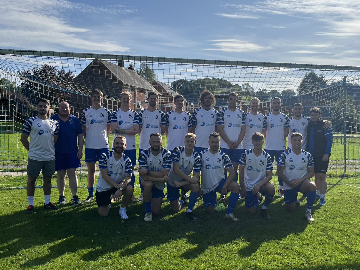 The first team squad pictured here with Cenwyn Jones of CDL Group who have kindly sponsored our matchday tops for the new season! Massive thank you from all at Kerry FC! ⚪️🔵