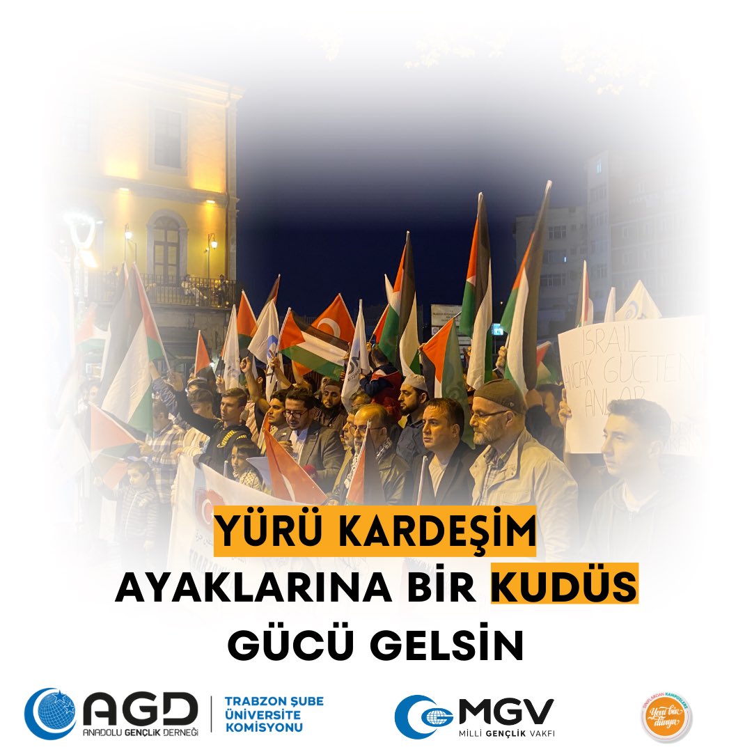 “Yürü kardeşim ayaklarına bir Kudüs gücü gelsin.”

#ZamanıGeldi 
#AlQudsBelongsToMuslims
#FilistindeMücahidler
#KudüsMüslümanlarındır
#طوفان_الاقصي