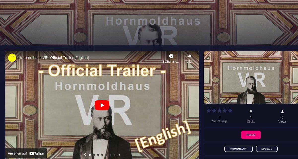 And for those that can't wait till December. My current project "#Hornmoldhaus VR" is now live on #Sidequest and #Itch 🥳:
SQ: sidequestvr.com/app/21084
Itch: eisclimber.itch.io/hornmoldhaus-vr

Thanks to all people and their hard work, that made this project possible!!!