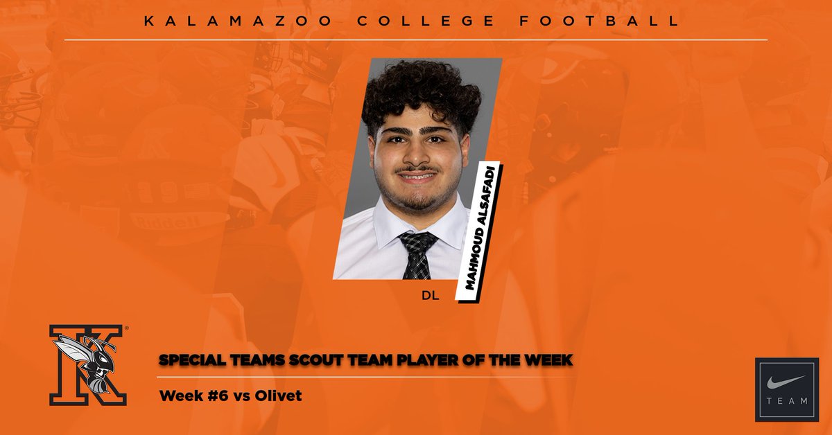 Congratulations to our Scout Team Players of the Week for week #6 vs Olivet College! #EYS #SwarmTheDay