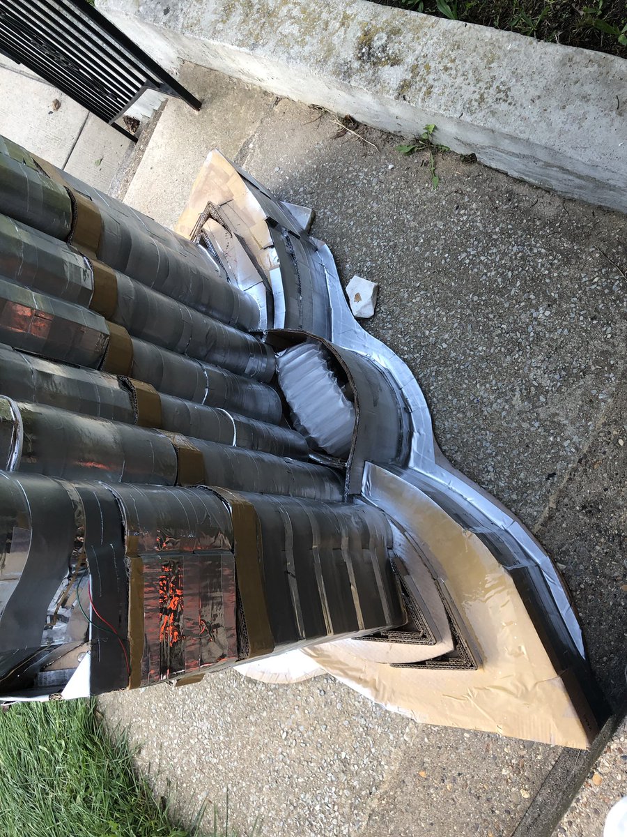 Survivor1844's tweet photo. The Art of Peace…Kambel Smith’s 27 foot Burj Khalifa masterpiece is the tallest cardboard sculpture in the world. It stands as a symbol of America’s dedication to peace in the Middle East. https://t.co/d4nw2hHtK6