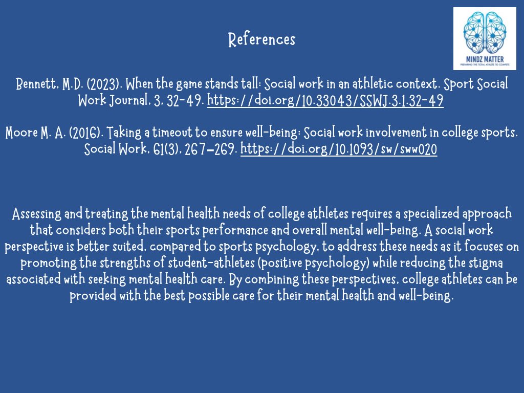 Mindz_Matter's tweet photo. Let’s get into the WHY behind the practice ✨
#SportsSocialwork #LCSW #DSW #UKy #Theory #Athlete #ClinicalPractice https://t.co/owlX2xIR1h