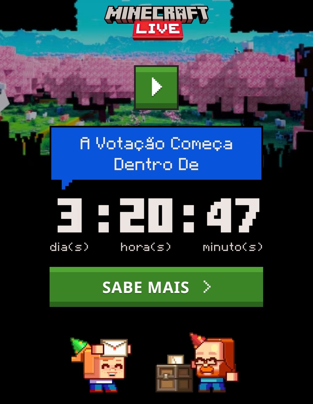 Minecraft Portal 🎄🇧🇷 on X: 🚨A contagem regressiva para a Mob Vote já  começou no  vote no seu mob favorito em 3 dias e 20  horas  / X