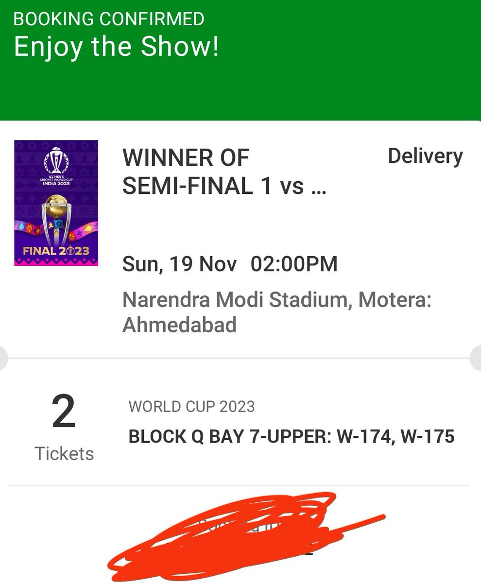 HarshK22311's tweet photo. World Cup Final tickets available https://t.co/h0E5s4w63Q