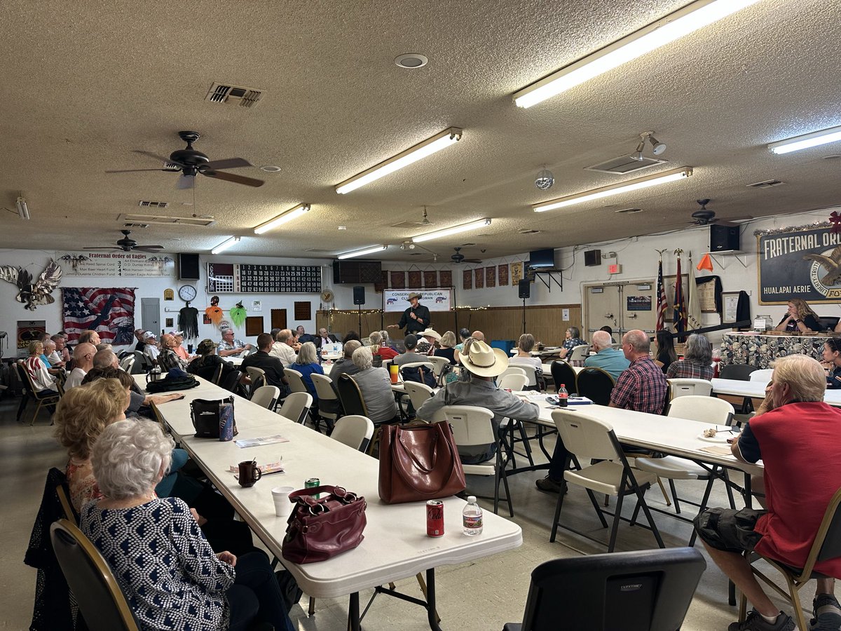 sherifflamb1's tweet photo. 📍Kingman 

Great to be in Mohave County today. I’m bringing my message and sharing my record of defending conservative values to every corner of Arizona on my mission to win back this Senate seat. https://t.co/NdDVDNVSZl