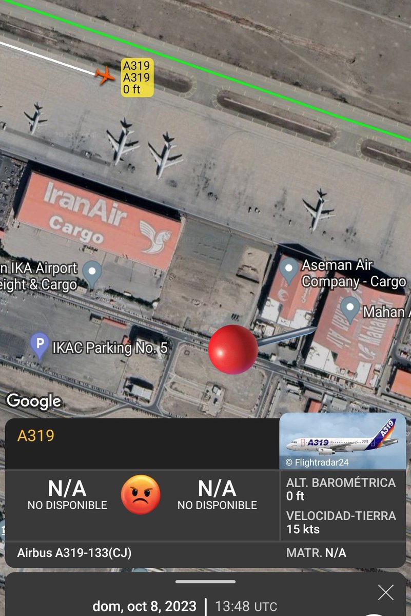 Arr3ch0's tweet photo. ¿Será el vuelo de ayer del Avión Presidencial #YV2984 el último que veamos por un tiempo? ¿Por que? Observé q llegó a Teherán directo a la zona de hangares de Mahan Air. Incluso la escala en Istanbul fue en una zona retirada del terminal. ¿Mantenimiento ó el #YV3554 lo reemplaza? https://t.co/0T4G17TExI