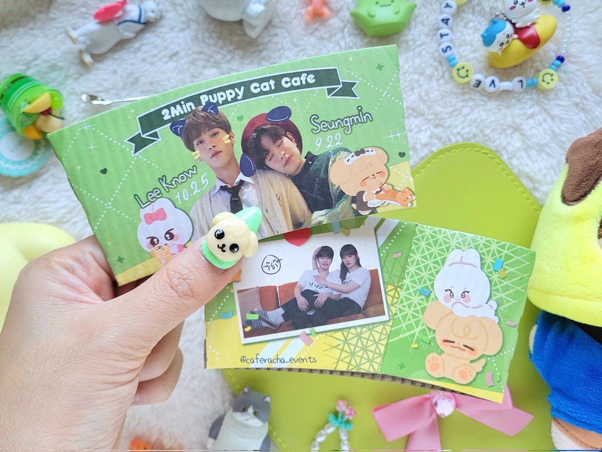 CafeRachaEvents's tweet photo. Last but not least, here is the cupsleeve!!!

Each drink purchase will come with a cupsleeve, a random pc, and a random sticker sheet until supplies last ^^

See you all v soon!! Puppy M and leebit are waiting :) https://t.co/9pc2cBmlDx