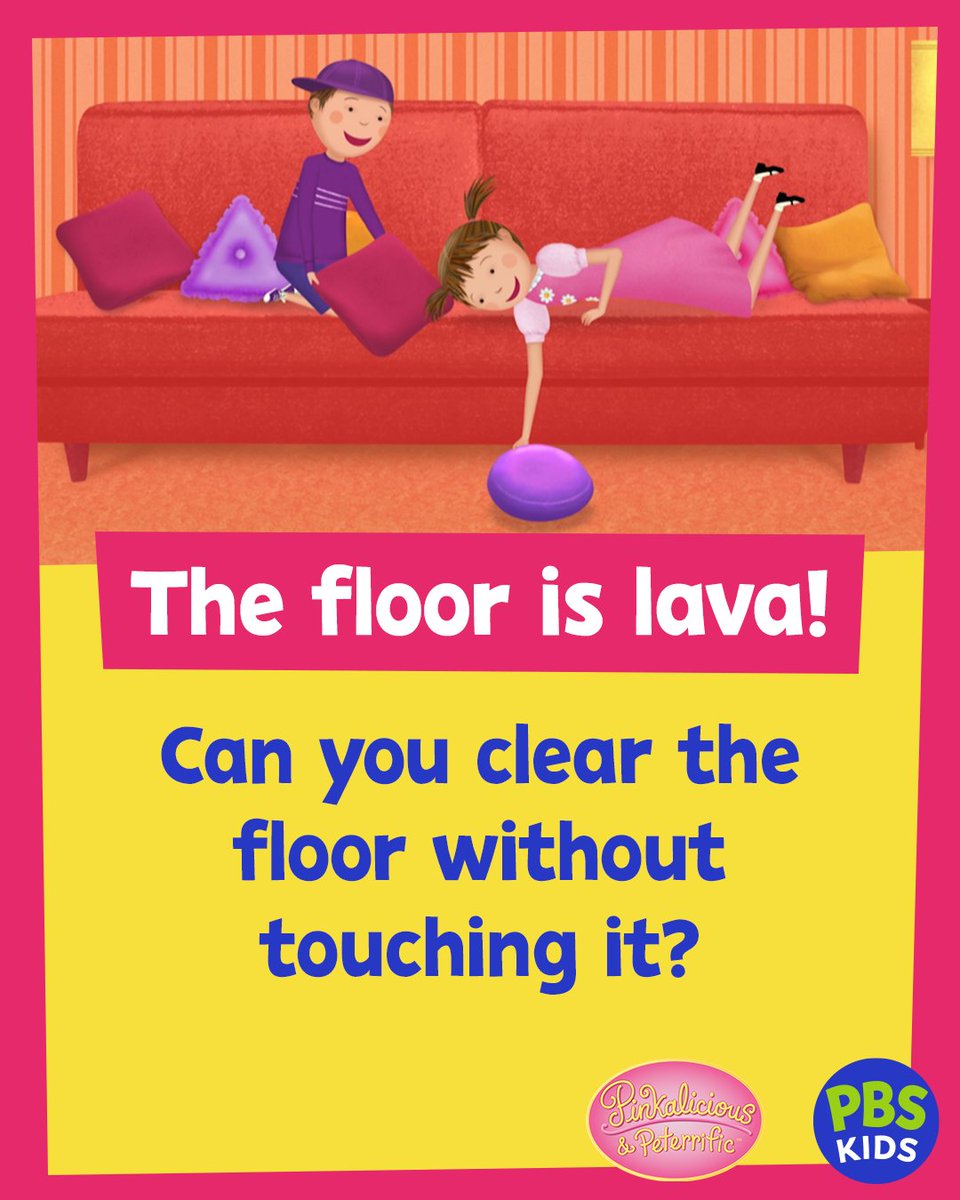 PBSKIDS's tweet photo. What do you call it if you win four cleaning-up games in a row? A clean sweep! @PinkaPeterPBS 

Check out more ways to make clean-up fun here: https://t.co/H1KVPmOkVv https://t.co/XH2j8WzTFP