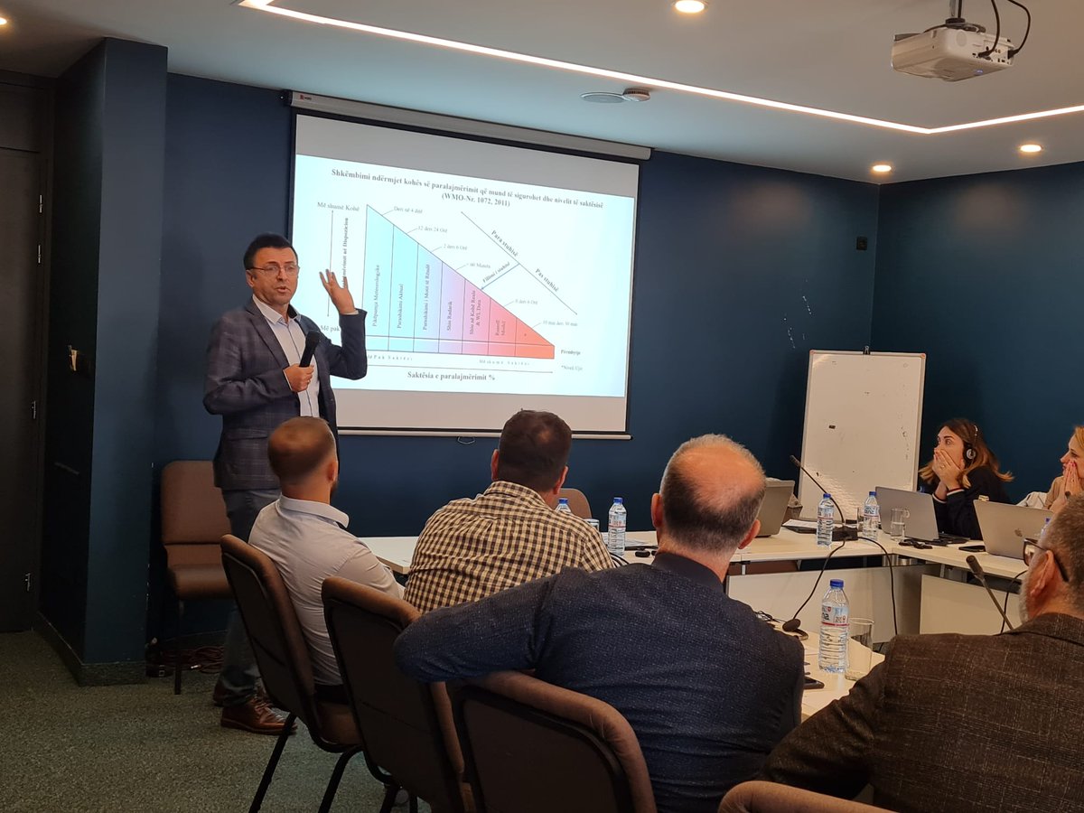 ipaff2020's tweet photo. @ipaff2020 day 1 #Training of #trainers in #Pristina, #Kosovo with @DPCgov  and @CIMAFoundation to share local experts' view and #experiences on the importance of accurate and timely #early #warnings, #early #actions, and strong #communication #flow to reduce impact of #floods. https://t.co/VFv1a2mpuK