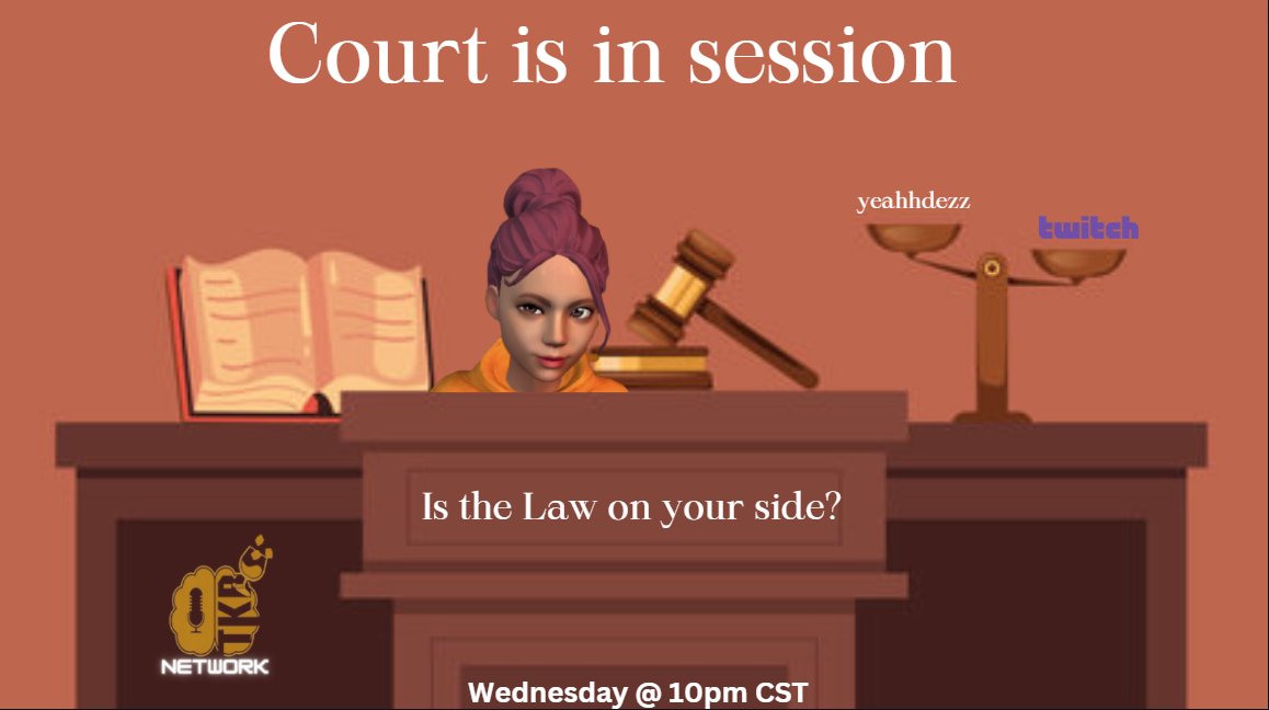 yellaboygamez's tweet photo. Don't miss out this WEDNESDAY! @Yeahhdezzttv
Is throwing Jury Duty on #twitch ....this shall be a good one! 👀 @KnowledgeBarPC 
@Yeahhdezzttv https://t.co/lNdO8SFb6X