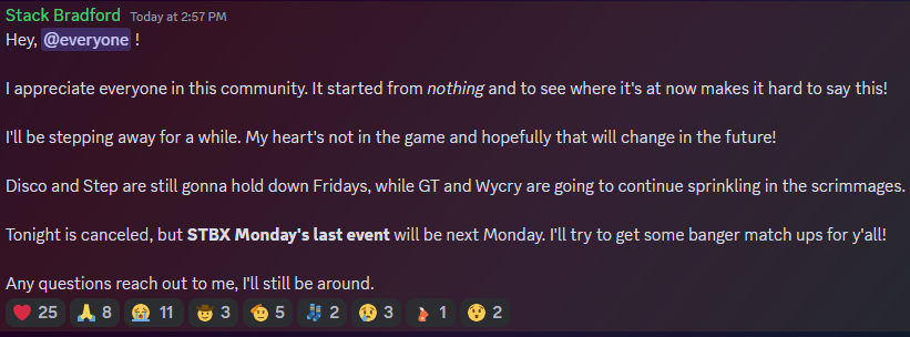 STBDivision's tweet image. From the STB discord