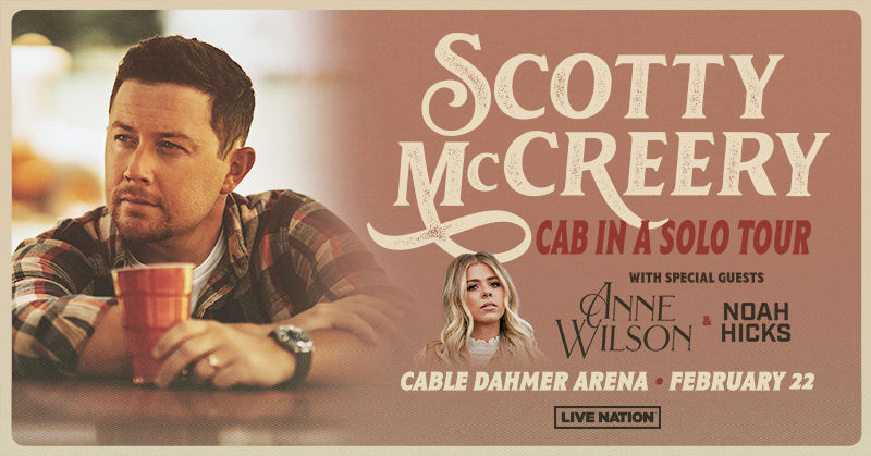 Tickets on sale now for @scottymccreery Cab In A Solo Tour w/ special guest @annewilsonmusic at Cable Dahmer Arena on February 22, 2024! Get your tickets today while they last! cdarena.info/ScottyMcCreery