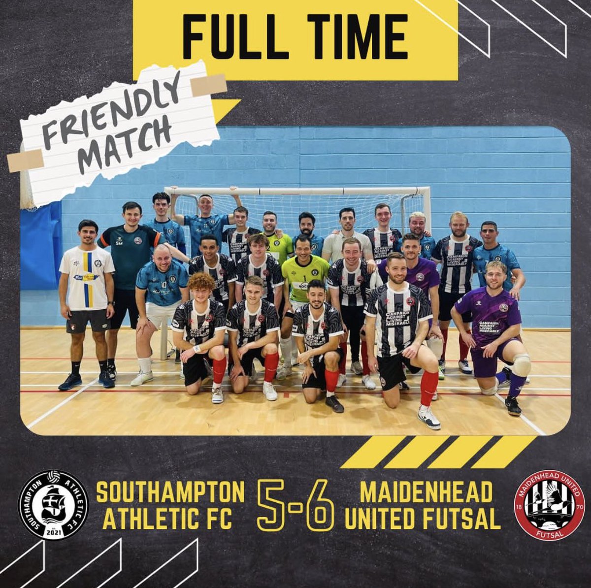 A huge thank you to <a href="/MUFC_Futsal/">Maidenhead United Futsal</a> for travelling to us and provide a quality futsal friendly match. Best of luck for the season and hopefully you achieve your objectives. 

An excellent test for the team against a Tier 1 team, who play a fantastic futsal.