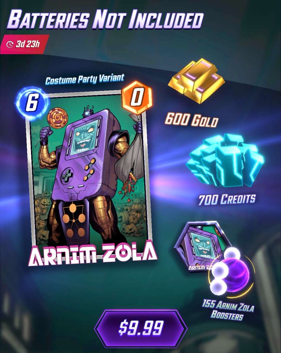 ✨BUNDLE GIVEAWAY✨
I'm giving away a free #MARVELSNAP Batteries Not Included Bundle featuring Arnim Zola👀
To enter:
✅Sub to my YouTube: youtube.com/@doctoroctille…
✅Follow me, Like, and Retweet this post

The winner will be announced here on October 11 night. Good luck 🥳