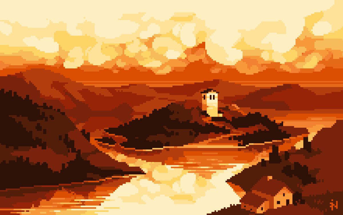 Franrekk's tweet image. Another orange landscape

#pixeart