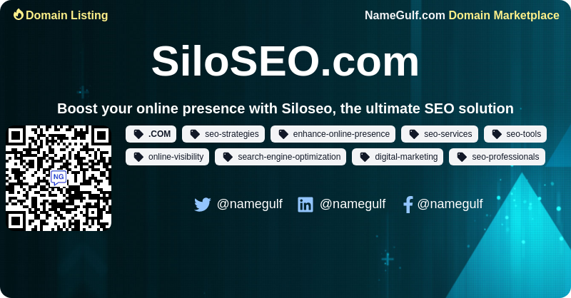 ngmbot's tweet photo. 🔥 Listing: https://t.co/s1DDnBMvbf on @namegulf
✨ Boost your online presence with Siloseo, the ultimate SEO solution
👉 Checkout listing: https://t.co/DiCek8VzRV
#domainforsale #domains #marketplace #buyselldomains https://t.co/qfhbxFlIcn