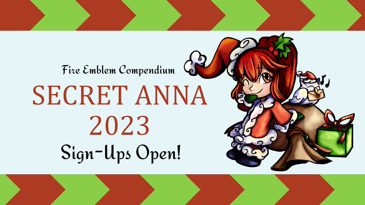 🎄 Due to the late Twitter posting, sign-ups for #SecretAnna2023, our yearly gift exchange, have been extended to the end of October 11th!

📷 Anyone can join, you just have to be a member of our Discord server!  

🎄 Sign-ups and FAQ in replies 📷