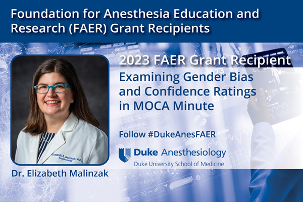 My 2023 #DukeAnesFAER grant is allowing me to study a novel area in #anesthesiology; while gender confidence gaps are well-studied in social science, there are few studies in medicine. Support @Duke_Anesthesia in @FAERanesthesia Academic Giving Competition buff.ly/3tvq2m2