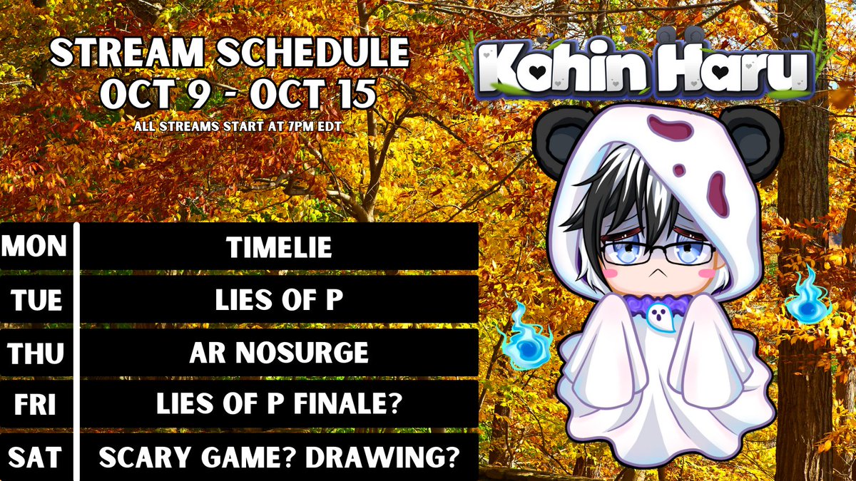 KohinHaru's tweet photo. 🗓️Stream Schedule for the week!

Today - Trying a puzzle game with a cat!
Tue/Fri - Time to finish Lies of P!
Thu - Returning to JRPG AR Nosurge
Sat - A bit up in the air, but we'll do something!

🎨: #Chococo_TV 

#Vtuber #StreamSchedule #ENVtuber https://t.co/JQwoFyank1