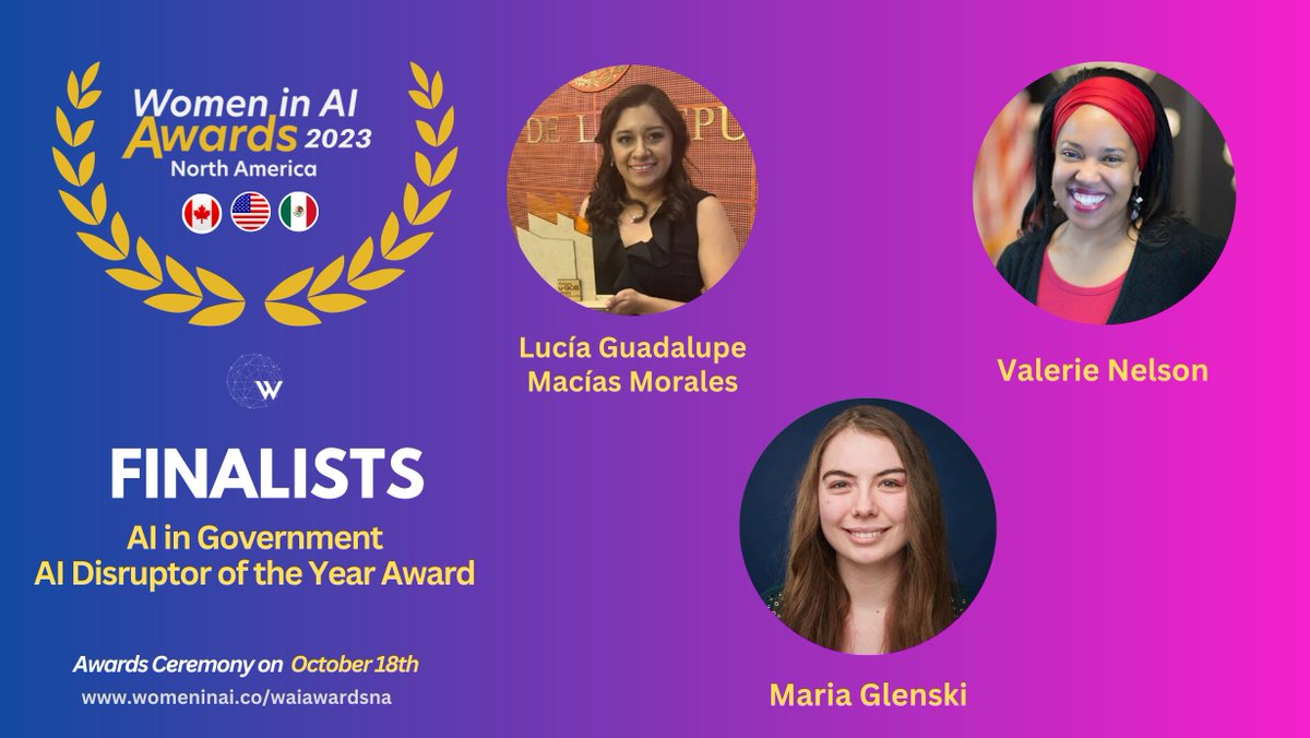 🏆𝐏𝐫𝐞𝐬𝐞𝐧𝐭𝐢𝐧𝐠 𝐭𝐡𝐞 𝐅𝐢𝐧𝐚𝐥𝐢𝐬𝐭𝐬 𝐟𝐨𝐫 𝐀𝐈 𝐟𝐨𝐫 𝐆𝐨𝐨𝐝 -𝐀𝐈 𝐃𝐢𝐬𝐫𝐮𝐩𝐭𝐨𝐫 𝐨𝐟 𝐭𝐡𝐞 𝐘𝐞𝐚𝐫 𝐀𝐰𝐚𝐫𝐝 at <a href="/WAIAwardsNA/">Women in AI Awards NA</a>
2023. Join us at the ceremony on Oct 18 at Metro Toronto Convention Centre bit.ly/WaiAwardsNA23
<a href="/BigDataAITO/">Big Data and AI Toronto</a>