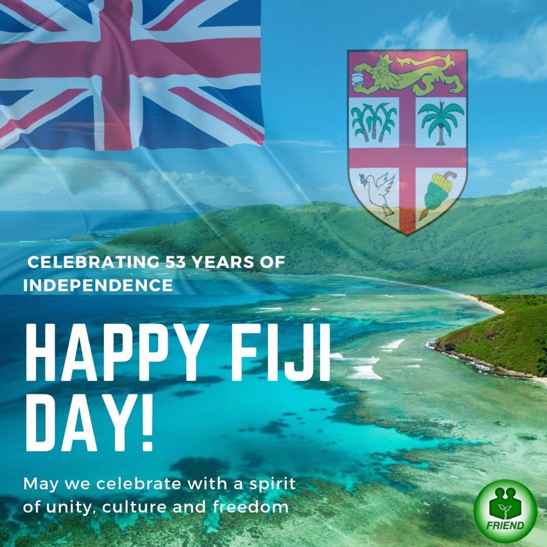 Happy Fiji Day 🇫🇯 
May we celebrate with a spirit of unity and culture and freedom ✨ and reflect and honor the sacrifices of those who paved the way for our freedom and prosperity. 

Lovos down, banner blue up 🇫🇯 Happy Fiji Day 🎉 #HappyFijiDay #53yearsofindependence