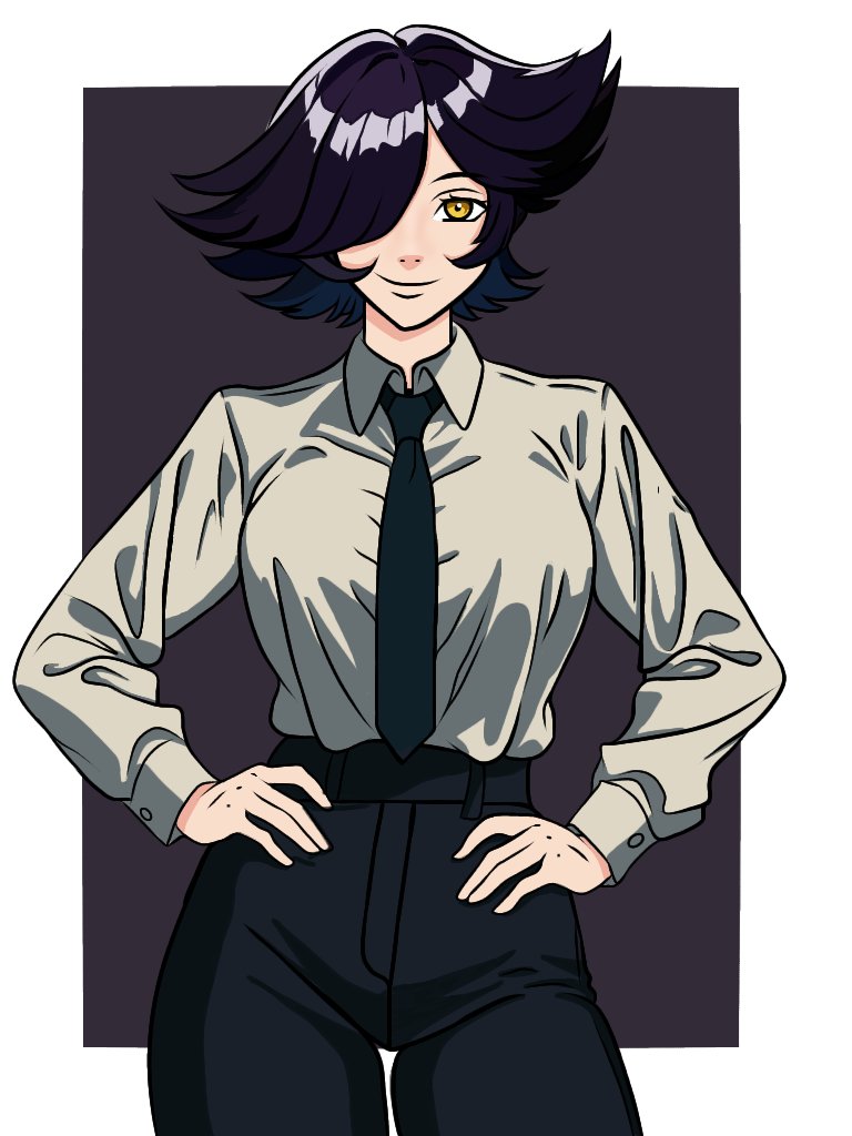 Un dibujo de Karma con el cosplay de makima
#karmaVTart #TilinesVTArt #chainsawmanfanart #fanart #owozu #owozuart