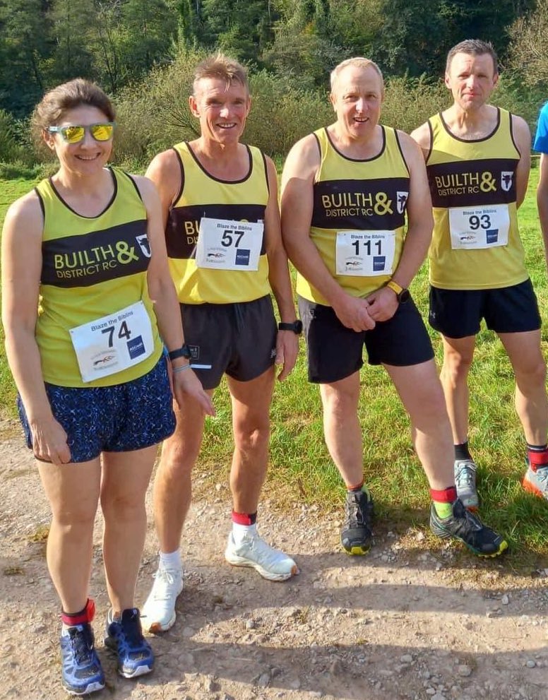 Nic, Ali , Christian &amp; Phil represented team BaD yesterday at the Blaze the Biblins Trail Race. 
Well done to Phil Morris who finished 2nd place overall, finishing just behind Sam Jason from Croft who set a new course record. 
🏃‍♀️🏴󠁧󠁢󠁷󠁬󠁳󠁿🏃🏻‍♂️👍🐂💛🖤