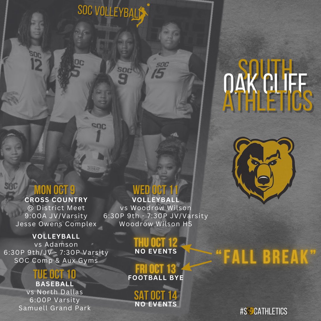 soc_athletics's tweet photo. #soccrosscountry👟
#socvolleyball🏐
#socbaseball⚾️
#socfootball🏈
#socfallbreak2023
#socathletics https://t.co/htdmbKm2BG