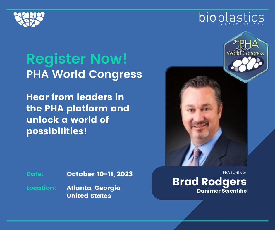 danimersci's tweet photo. Don’t miss out on GO!PHA’s 3rd PHA World Congress this week in #Atlanta, where our own Brad Rodgers will be giving a joint presentation with Eric Klingenberg (@MarsGlobal) on the keys to successful compostable #packaging innovations with #PHA.

Event info: https://t.co/d9vqV2KqMc https://t.co/GapxqgM6ZO