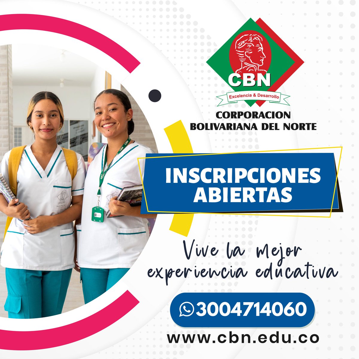 CBN_Colombia's tweet photo. Es tu oportunidad de pertenecer a la mejor comunidad educativa de #SantaMarta
-
Haz clic en el siguiente enlace para contactarnos a través de WahtsApp: https://t.co/QUuOtalxyv
-
#WhatsApp: 3004714060 https://t.co/qUtcf8Zyn9