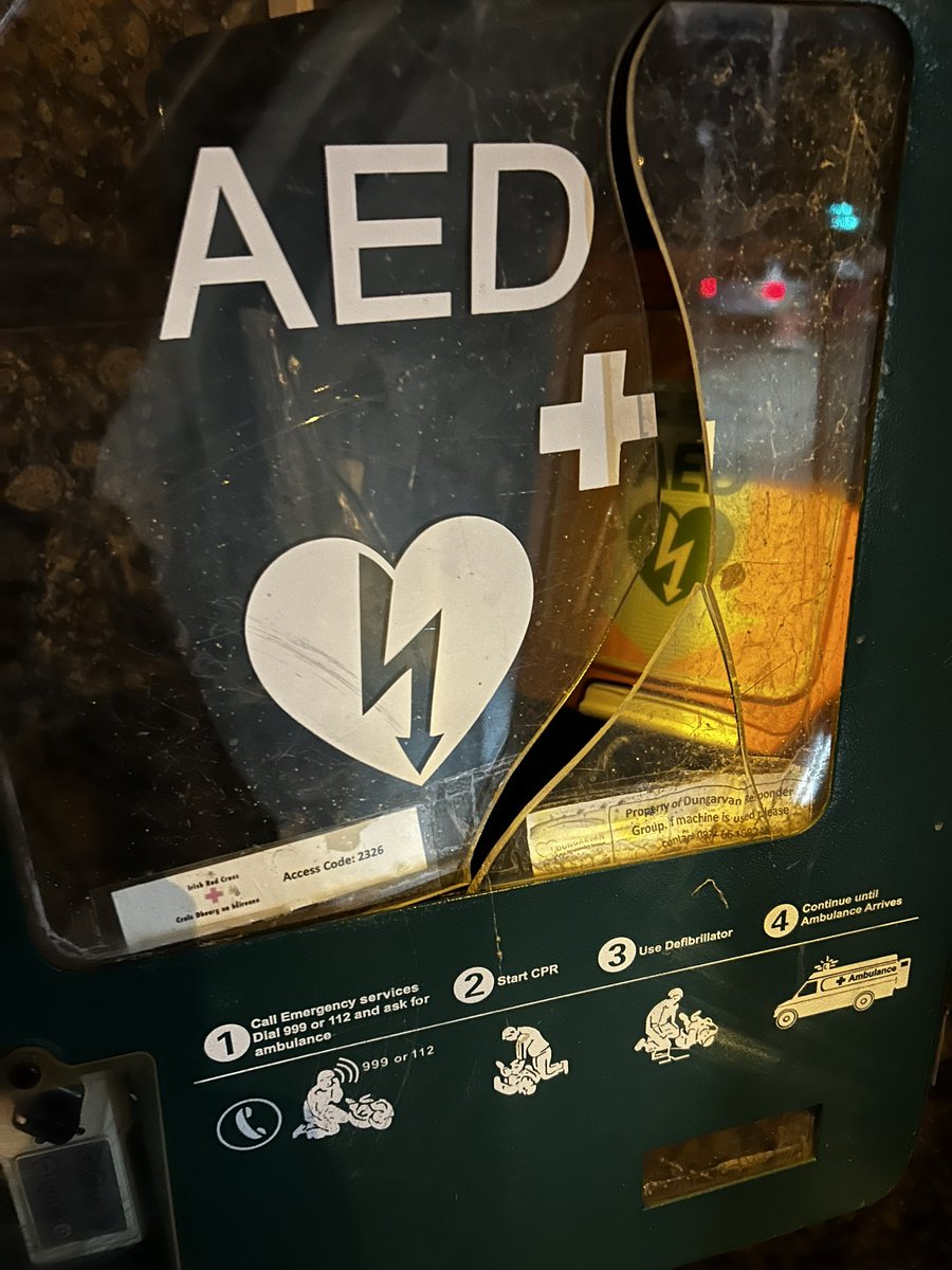 Donnchadh Fahey (@donnchadhf) on Twitter photo Dungarvan CFR group received some terrible news this evening that one of our public access defibrillators was vandalised over the last few days .. how someone can damage lifesaving equipment like this is shocking and upsetting!! Dungarvan CFR group received some terrible news this evening that one of our public access defibrillators was vandalised over the last few days .. how someone can damage lifesaving equipment like this is shocking and upsetting!!