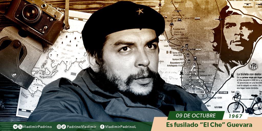 vladimirpadrino's tweet photo. “Comandante Che te mataron Pero en nosotros dejaron Para siempre tu memoria Plasmada en moldes de gloria.” 
Alí Primera.
¡QUE VIVA EL GUERRILLERO HEROICO! https://t.co/ONfBnT4A2f