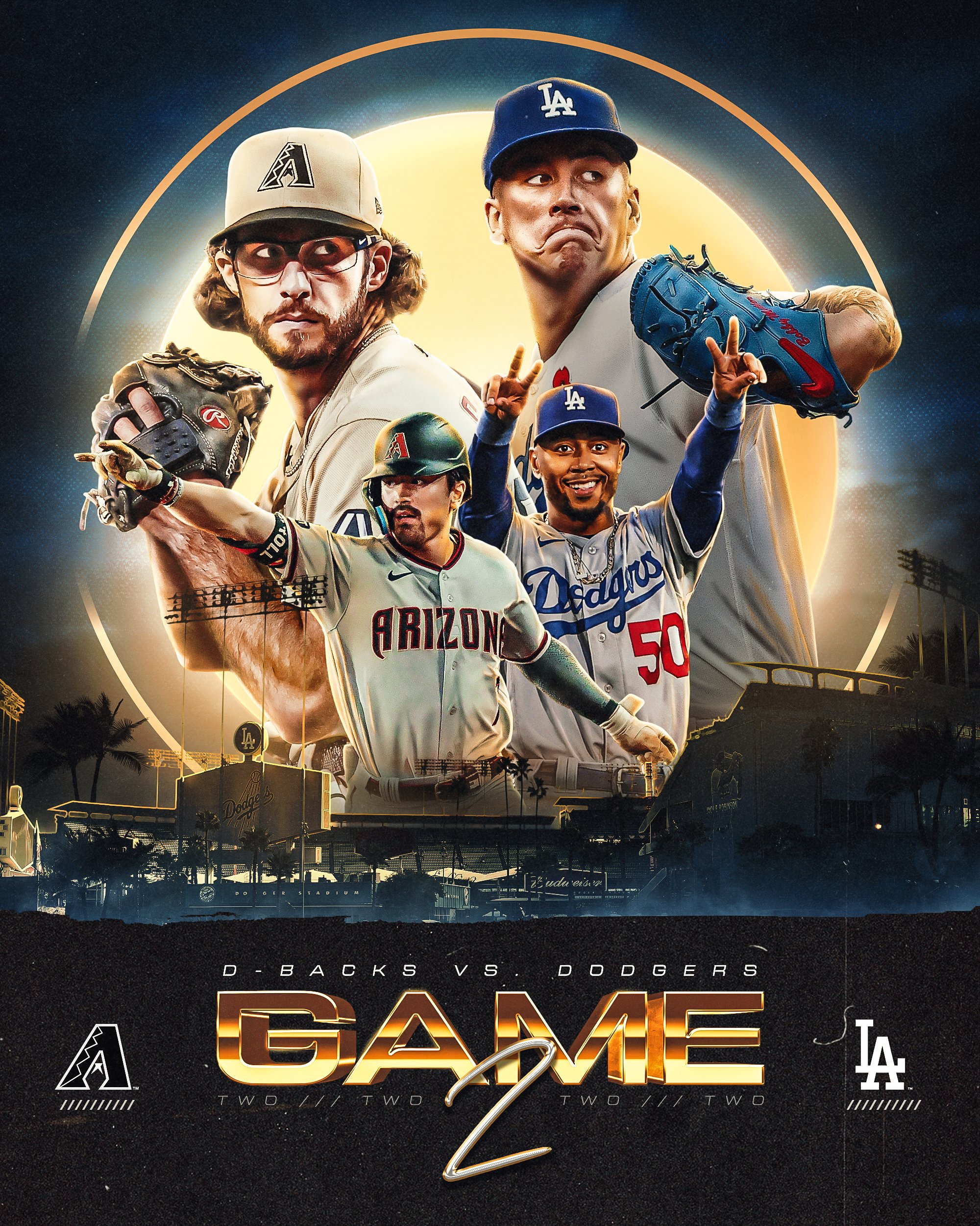 MLB on X: The D-backs stunned LA in Game 1. Will they keep the