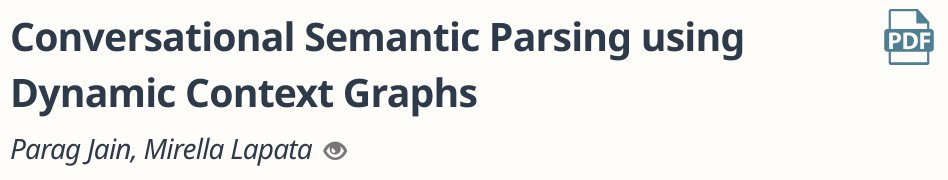 Parag Jain (@jparag123) on Twitter photo 😀Happy to share that work done with advisor <a href="/mlapata/">Mirella Lapata</a> on "Conversational Semantic Parsing using Dynamic Context Graphs" has been accepted at #EMNLP2023 Main conference. Code and updated paper will be released soon. <a href="/EdinburghNLP/">EdinburghNLP</a> <a href="/Edin_CDT_NLP/">UKRI CDT in Natural Language Processing</a> <a href="/emnlpmeeting/">EMNLP 2025</a> 😀Happy to share that work done with advisor <a href="/mlapata/">Mirella Lapata</a> on "Conversational Semantic Parsing using Dynamic Context Graphs" has been accepted at #EMNLP2023 Main conference. Code and updated paper will be released soon. <a href="/EdinburghNLP/">EdinburghNLP</a> <a href="/Edin_CDT_NLP/">UKRI CDT in Natural Language Processing</a> <a href="/emnlpmeeting/">EMNLP 2025</a>