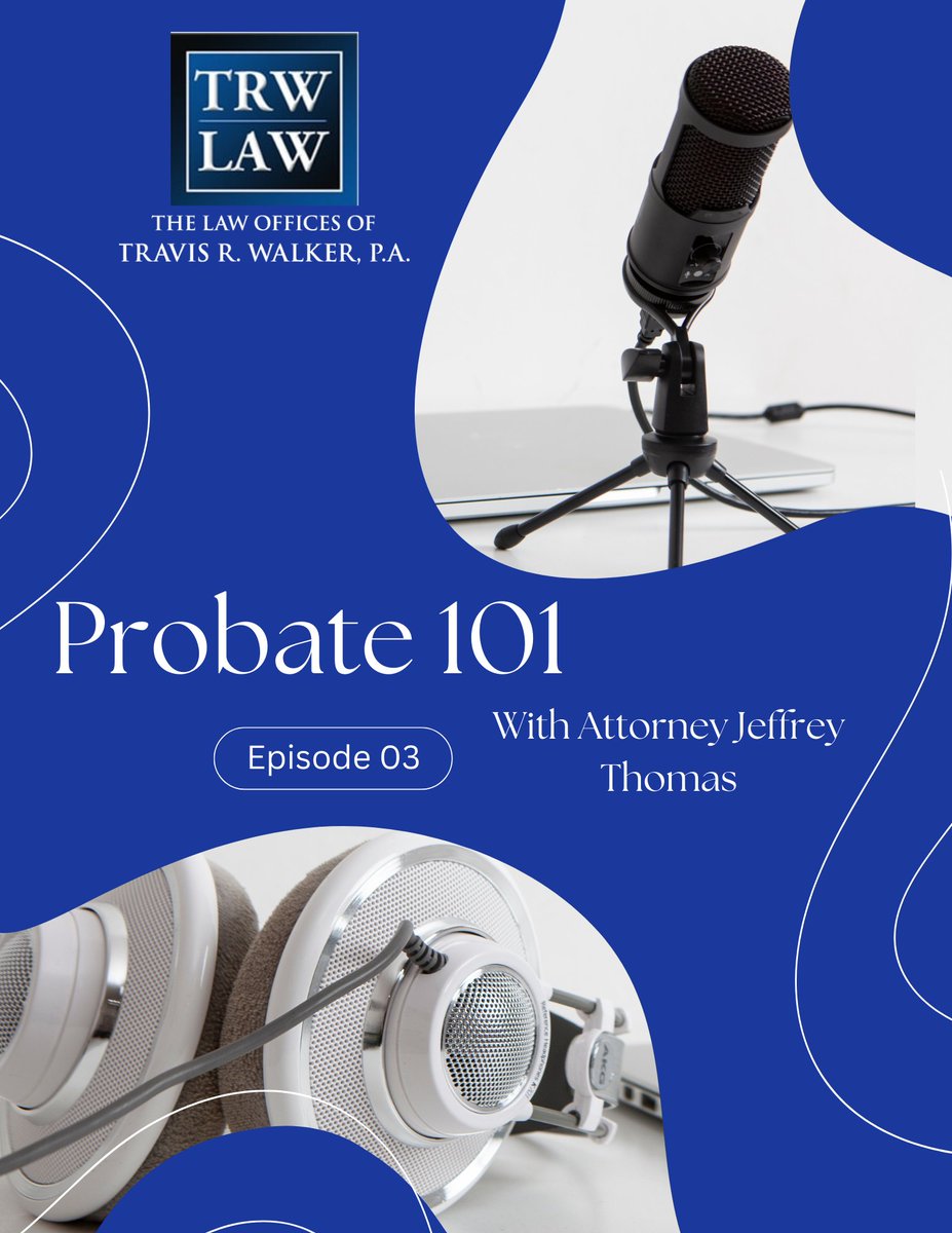 TRWLAW1's tweet image. Exciting News! Episode 3 is out now! 🎉 Join us for an in-depth exploration of probate with our special guest, Jeffrey Thomas. Stay tuned for valuable insights and expert advice.
#PodcastAlert #ProbateMadeEasy #episode3 #trwlaw #probate #wehaveyourback #podcast