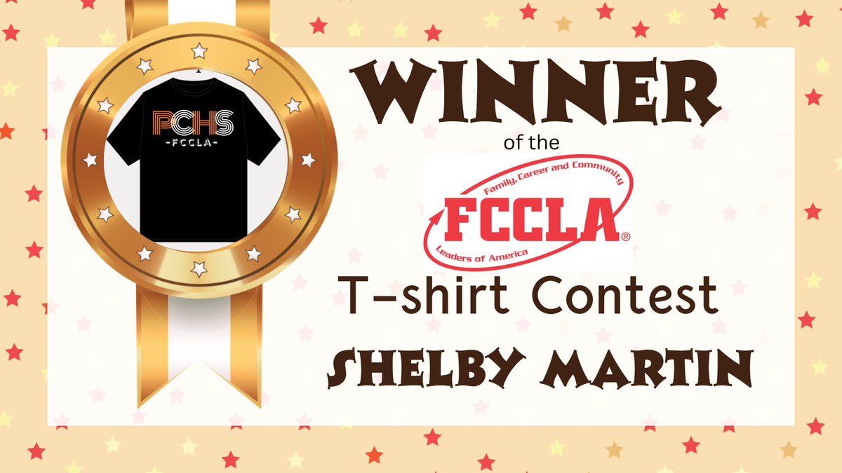 I cannot wait to get to wear our new t-shirts. #pcr3fccla <a href="/PCHSHalls/">PCHS Halls</a>