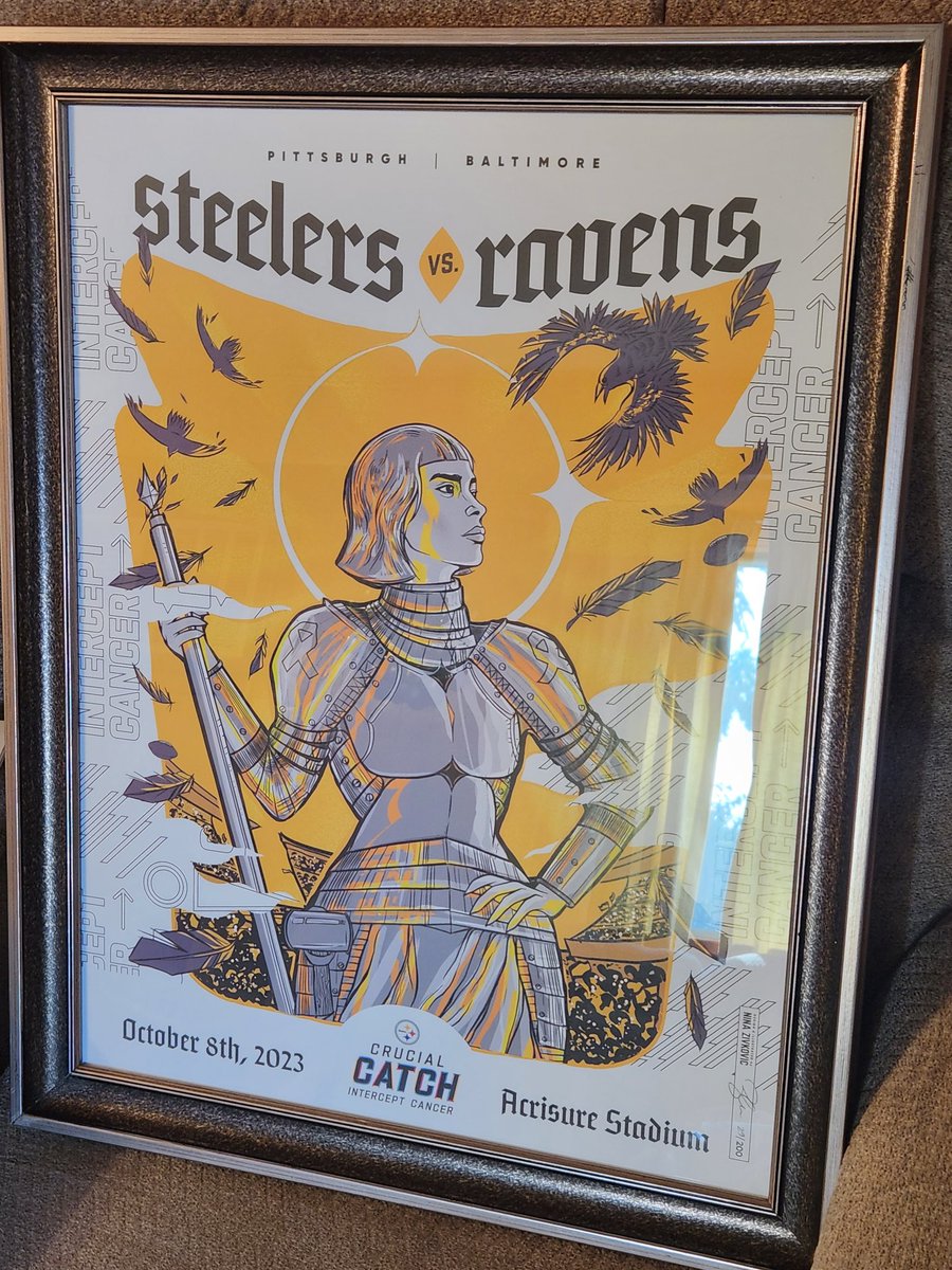 riddler10788's tweet photo. Got my poster all framed up #steelers #Pittsburgh #nfl @NinaZivkovic https://t.co/2VaduOICll